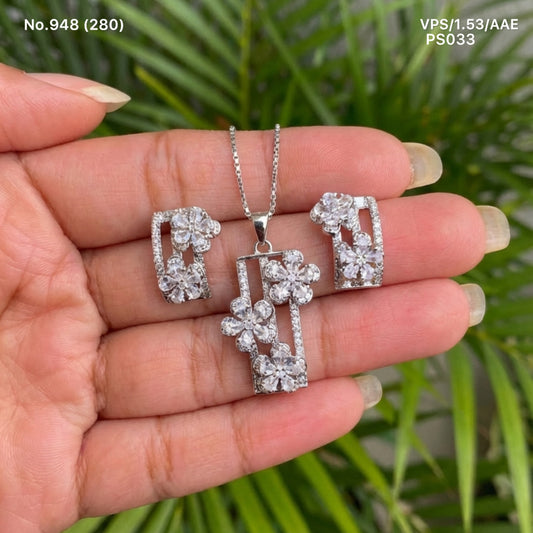 Veda silver pendant set for women
