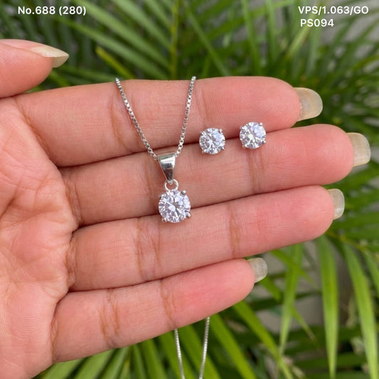 Calmshine silver pendant set for women