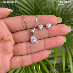 Calmshine silver pendant set for women