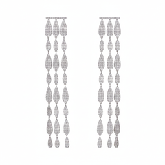 Ivory falls silver earrings
