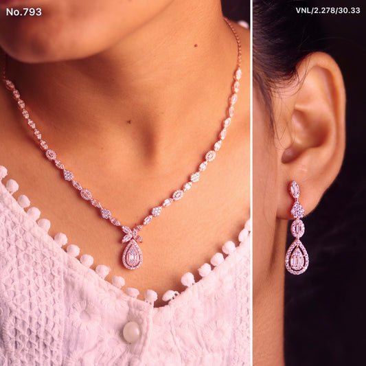 Silver & Rose Gold Harmony Necklace for Women