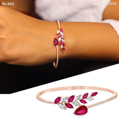 Leafaro Rose Gold Women's Kada