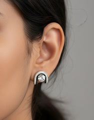 Osha halo silver stud