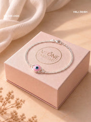 Protective Evil Eye Silver Kids Bracelet