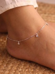 Snowflake silver Payal for women