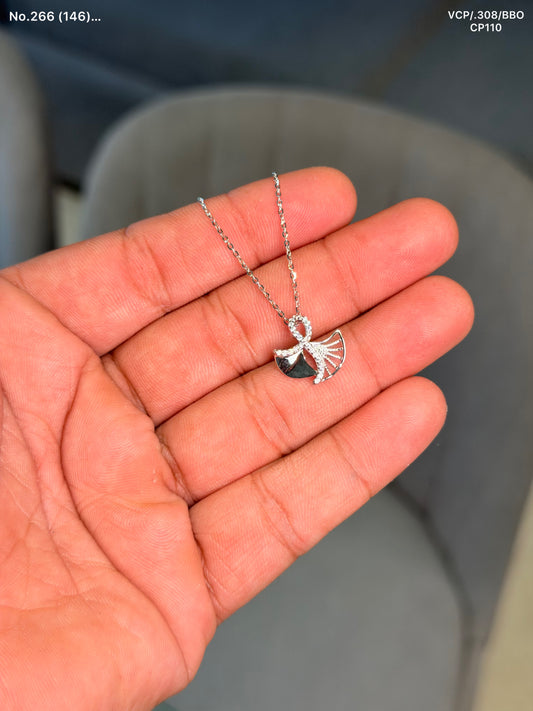 Flora drift silver chain pendant