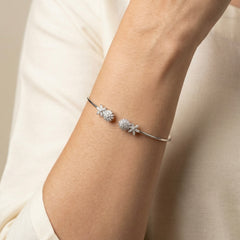 Serenity silver kada for women