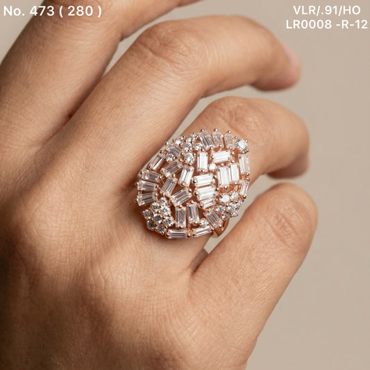 Moonbeam silver ring for women