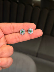 Vintage bloom silver stud
