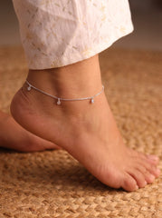 Snowflake silver Payal for women