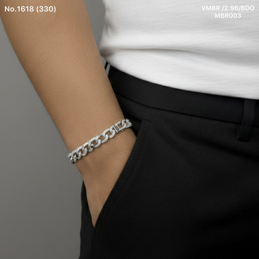 Bold sterling silver bracelet for women