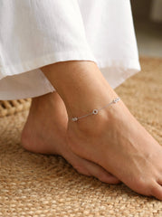 Infinity Royal silver Payal for women