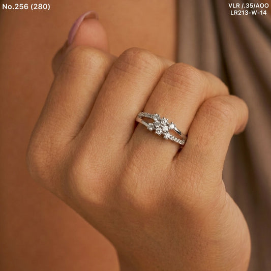 Vintage charm silver ring for women