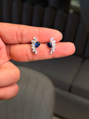 Ziva jade stone silver stud