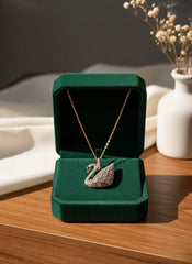 Celestial swan silver chain pendant