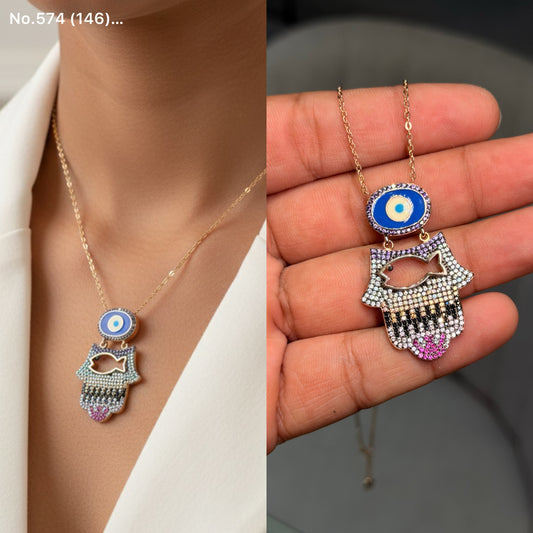 Vigilant charm silver chain pendant