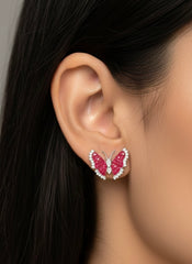 Rosy pop butterfly silver tops