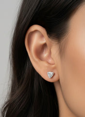 Trispark silver studs