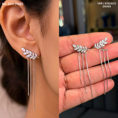 Willow trails silver earrings