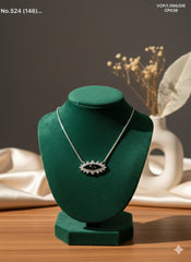 Luminous eye charm silver chain pendant