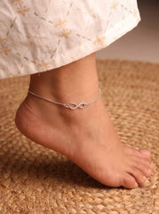 Akshara infinity silver Payal for women