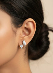 Petal vine silver stud