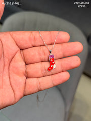 Vermilion vibe silver chain pendant