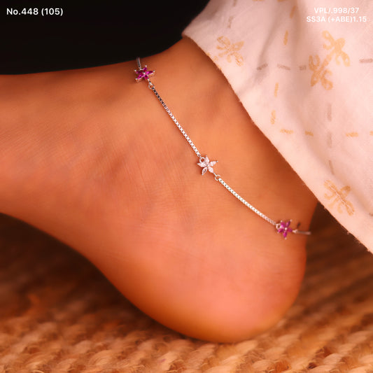 Zivaya Silver Payal for Women