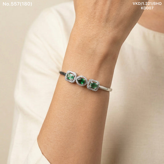 Diamond breeze silver kada for women