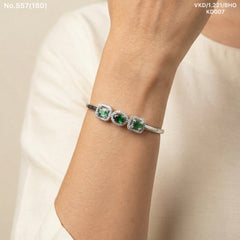 Diamond breeze silver kada for women