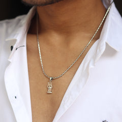 Shivling with Trident Silver Pendant