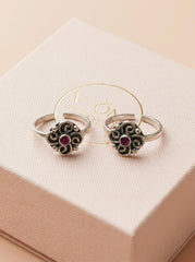 Crystal dew silver toerings for women