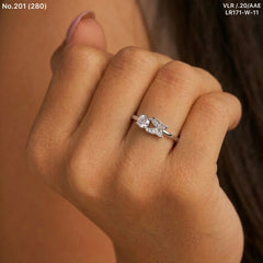 Celestia flutter silver ring for women