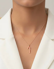 J charm silver chain pendant