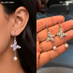 Vanya butterfly silver earrings