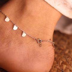 Jingle Charm Silver payal for women