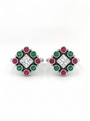 Flora charm silver toerings for women