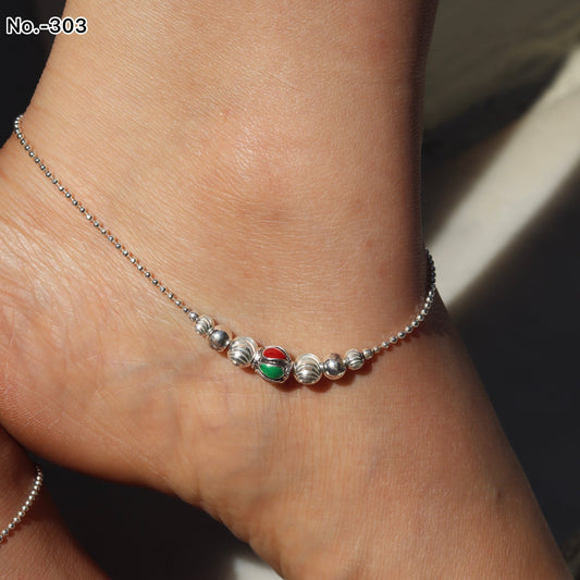 Silver Payal for Women by V One Jewellery