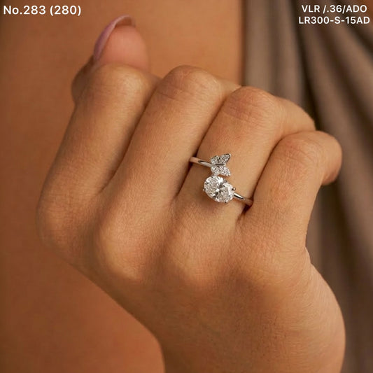 Celestial butterfly silver ring for women