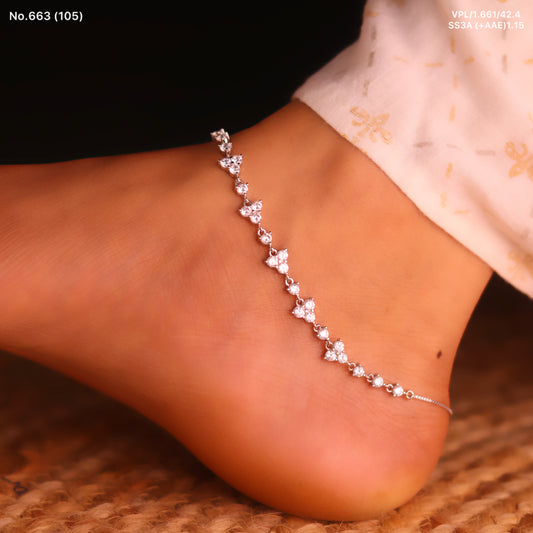 Charmarc Silver Payal for Women