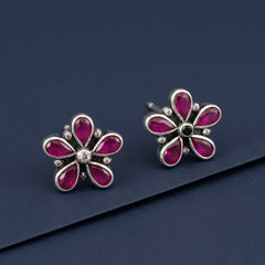 Lilac shine silver stud