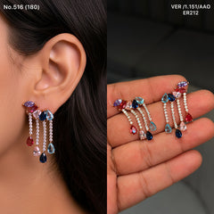 Celestia multi-stone silver earrings