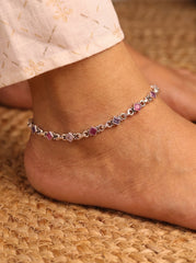 Lavender grace silver Payal for women