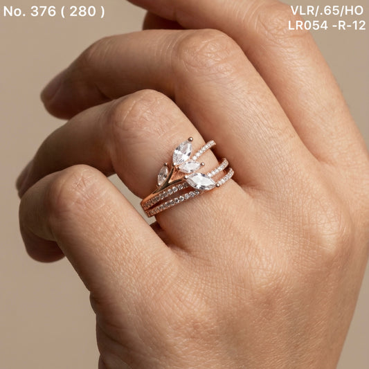 Silver charm glow ring for women