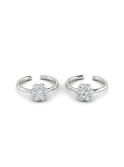 Moonlit charm silver toerings for women