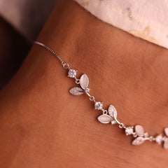 The Royal Leaf Diamond Chain Payal