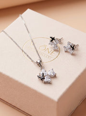 Evermist silver pendant set for women