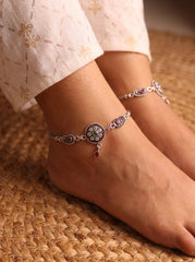 Gulbahar silver Payal for women
