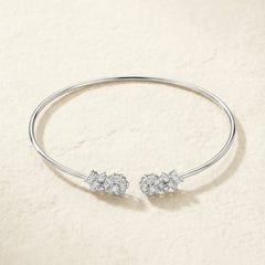 Serenity silver kada for women