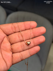 Opulent heart charm silver chain pendant